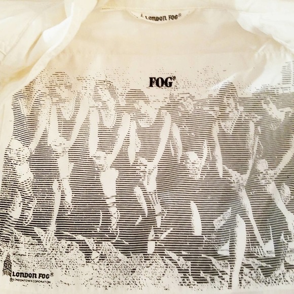 Vintage London Fog Jacket • White w/ Pockets • Size Large - Picture 4 of 4